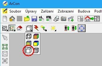 Obrázek 6: Půdorysné zobrazení drátově se skrytými hranami Obrázek 6: Půdorysné zobrazení drátově se skrytými hranami